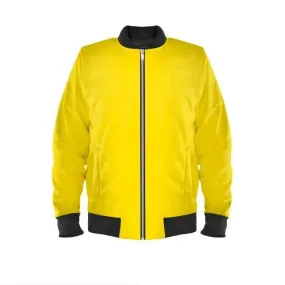 Yellow Mens Bomber Jacket