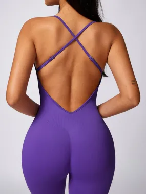 ZASUWA Female Cross Back Scrunch Bum Jumpsuit