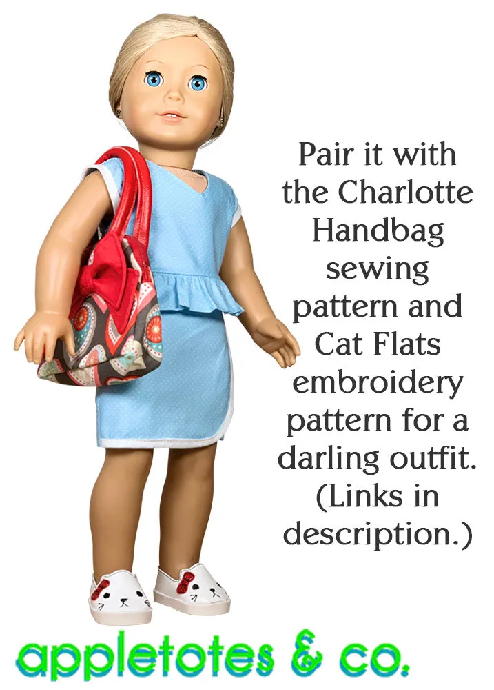 Zoey Skort Romper Sewing Pattern for 18 Inch Dolls